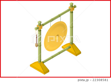 gong flat vector 3d illustration gong flat vector 3d illustration 22308581