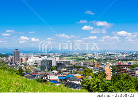 青空と住宅街 青空と住宅街 22308722