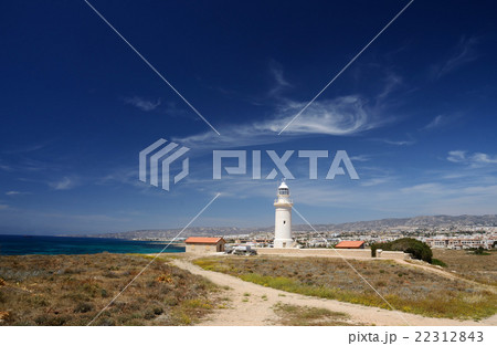 Panorama of old lighthouse near New Paphos ,Cyprus 22312843