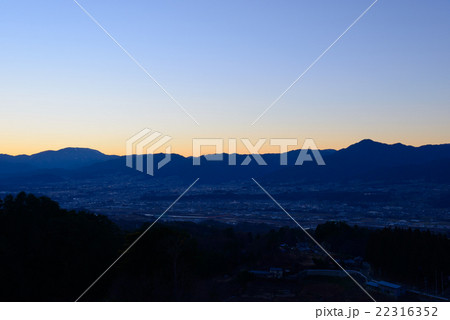長野　飯田の夕景 22316352