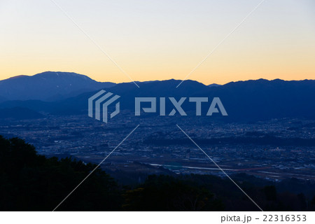 長野　飯田の夕景 22316353