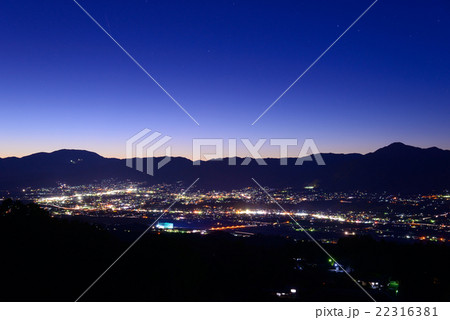 長野　飯田の夕景 22316381
