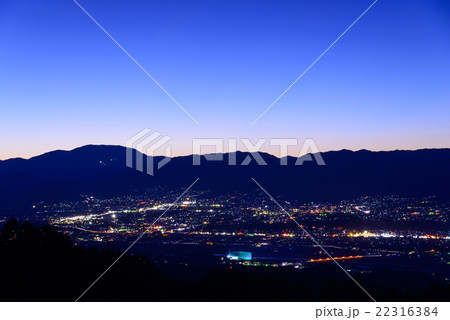 長野　飯田の夕景 22316384