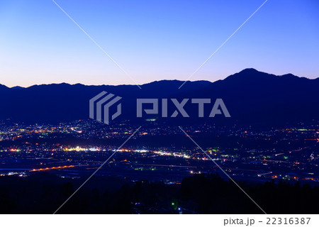 長野　飯田の夕景 22316387