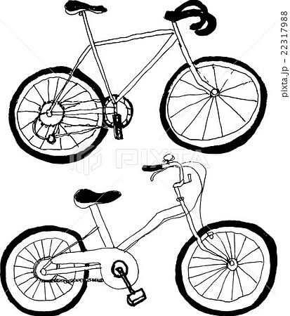 自転車 挿絵イラストのイラスト素材
