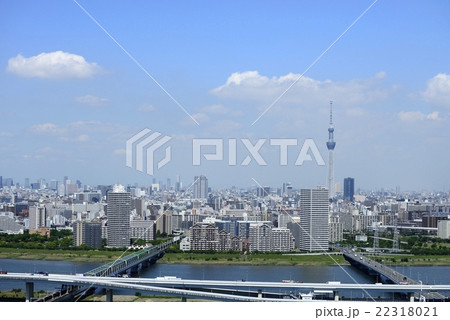 東京スカイツリーと街並み 東京スカイツリーと街並み 22318021