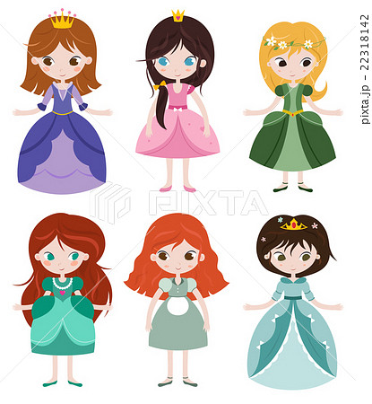 Collection Of Beautiful Princesses のイラスト素材 22318142 Pixta