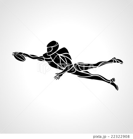 Abstract american football player silhouette Abstract american football player silhouette 22322908