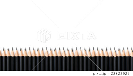 The same black bold pencils standing in row like a 22322925
