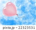 Heart shape air ballon flying in sky 22323531