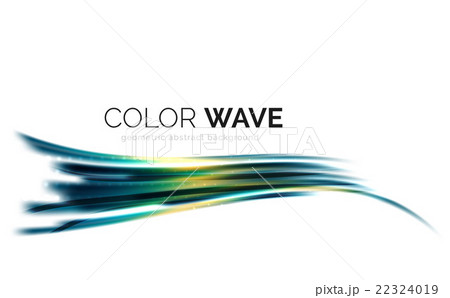 Glossy wave isolated on white background  22324019