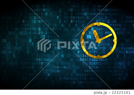Timeline concept: Clock on digital background 22325101