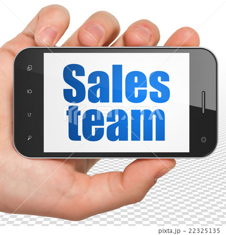 Marketing concept: Hand Holding Smartphone with 22325135