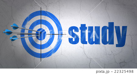 Education concept: target and Study on wall 22325498