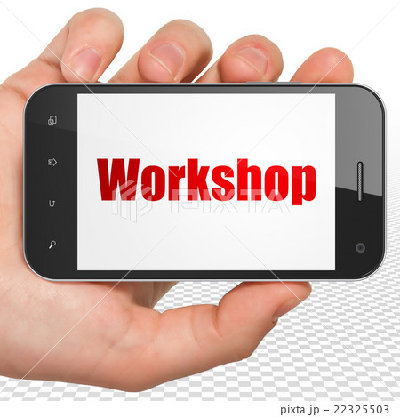 Studying concept: Hand Holding Smartphone with 22325503