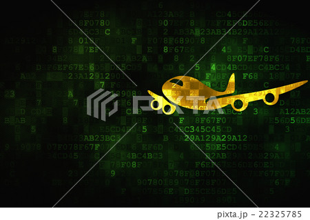 Tourism concept: Airplane on digital background Tourism concept: Airplane on digital background 22325785
