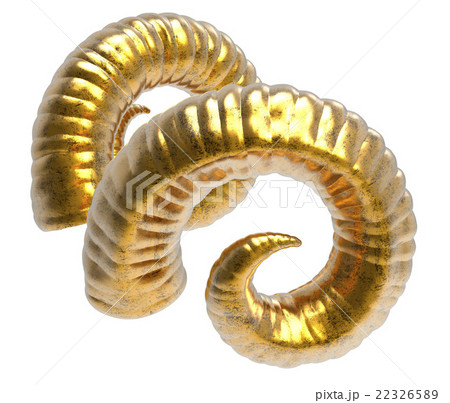 Horns sheep golden 22326589