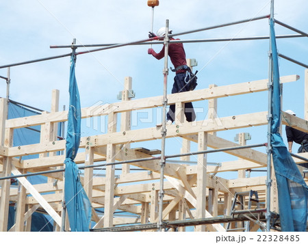 木造住宅の骨組み工事 木造住宅の骨組み工事 22328485