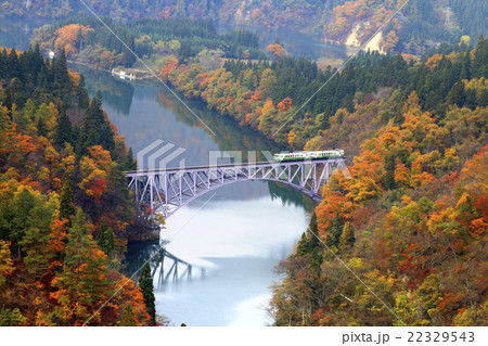 秋の只見川第1鉄橋 秋の只見川第1鉄橋 22329543
