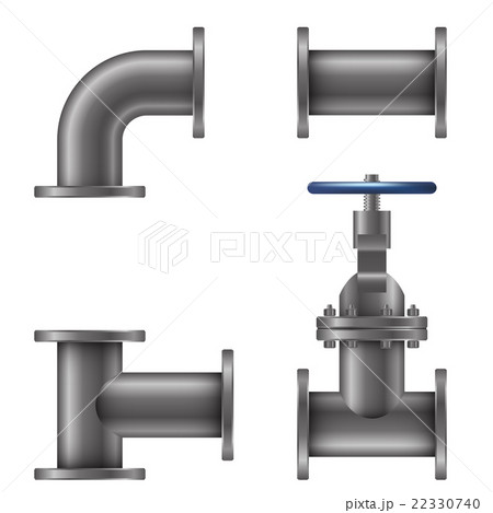 Pipes elements isolated on white background vector 22330740