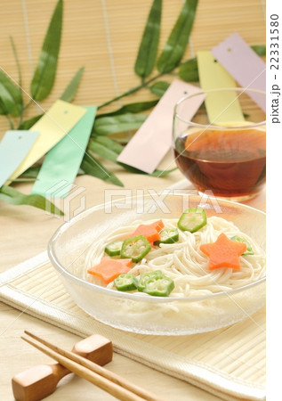 七夕飾りと素麺 七夕飾りと素麺 22331580