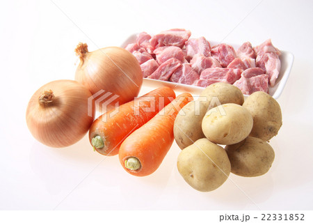 カレー、シチューの具材(豚肉、ジャガ芋、人参、玉ネギ) カレー、シチューの具材(豚肉、ジャガ芋、人参、玉ネギ) 22331852