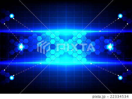 abstract hexagon and light blue effect technology abstract hexagon and light blue effect technology 22334534