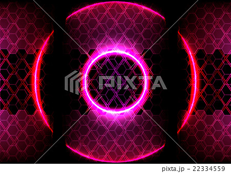 abstract circle lighting and hexagon background  22334559