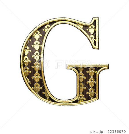 G Golden Letter 3d Illustrationのイラスト素材