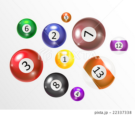 Ivories, Billiard Balls Set Vector 22337338