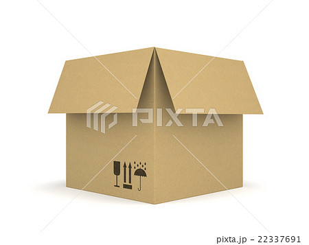 Cardboard box isolated on white background 2 22337691