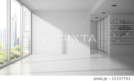 Empty white color room 3D rendering 22337701