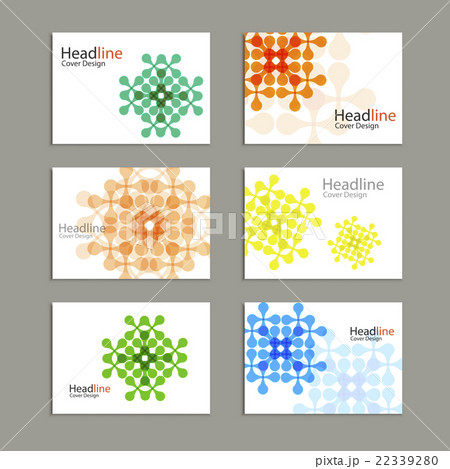 Six vector pattern with abstract figures brochures Six vector pattern with abstract figures brochures 22339280