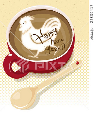 ラテアートの酉がhappy ラテアートの酉がhappy 22339417