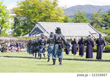 信州　松本　国宝　松本城イベント　古式砲術演武の風景（火縄銃） 22339667