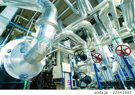 Industrial zone, Steel pipelines and valves 22341687