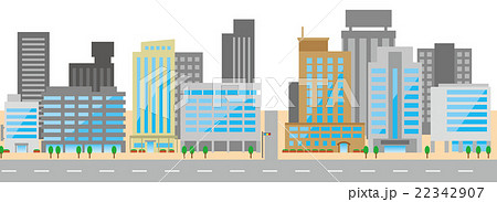 オフィス街のイメージイラストのイラスト素材