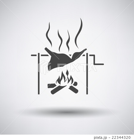 Roasting meat on fire icon Roasting meat on fire icon 22344320