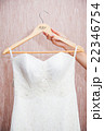 Modern white wedding dress 22346754