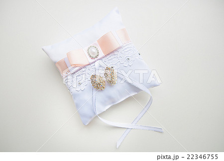 composition with wedding earrings of bride 22346755