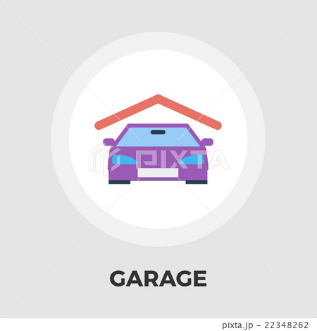 Garage flat icon 22348262