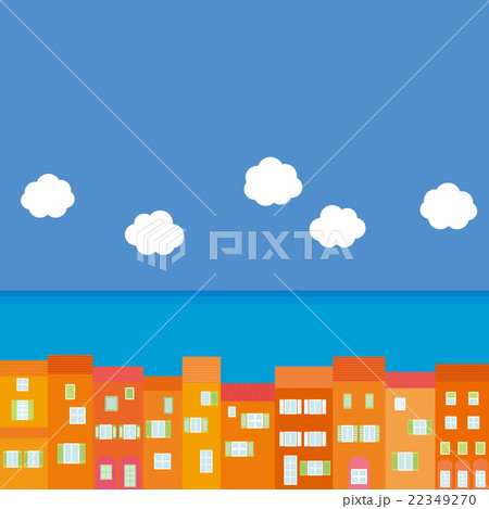 街並み　海　雲 22349270