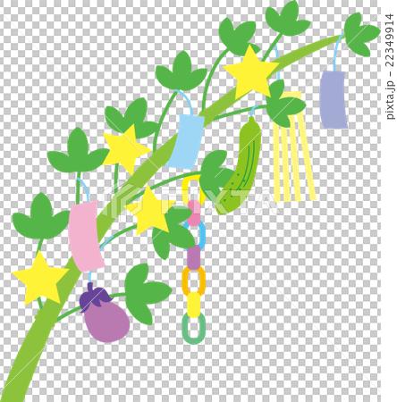 七夕まつり笹飾り短冊 22349914