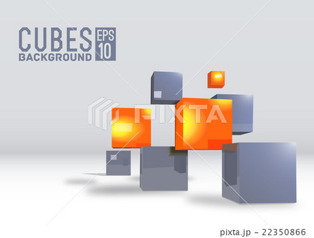 3d abstract vector digital cubes background 22350866