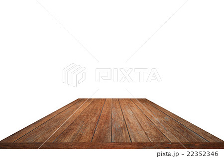 Wood pattern table top isolated on white  22352346