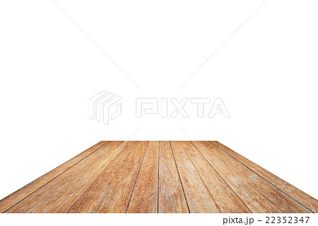 Wooden table top isolated on white background 22352347