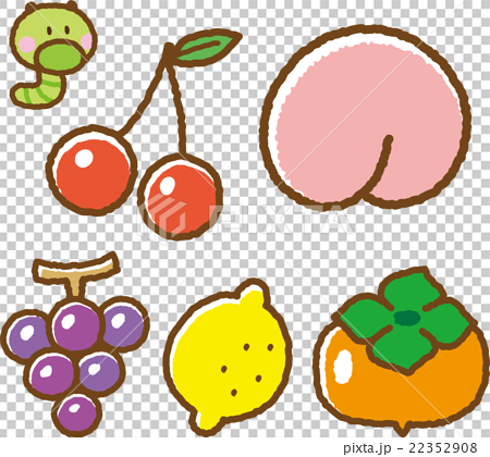 Fruit Illustration Material Set 3 Stock Illustration