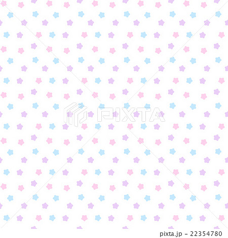 ファンシーかわいいパステルカラーのランダム星柄シームレス 繋がる パターン ブルー ピンク 紫系のイラスト素材