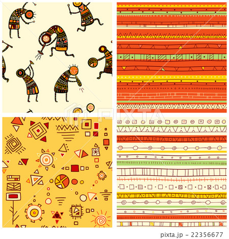 Set of four seamless backgrounds 22356677