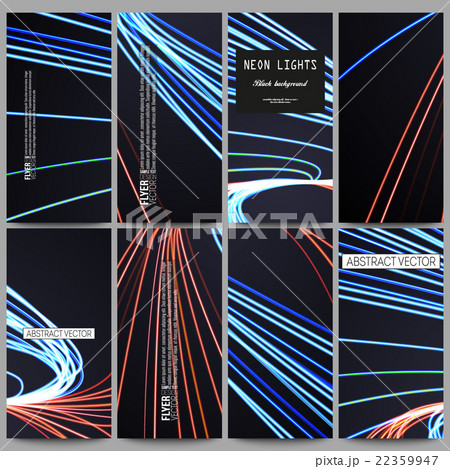 Set of modern flyers. Abstract lines background Set of modern flyers. Abstract lines background 22359947